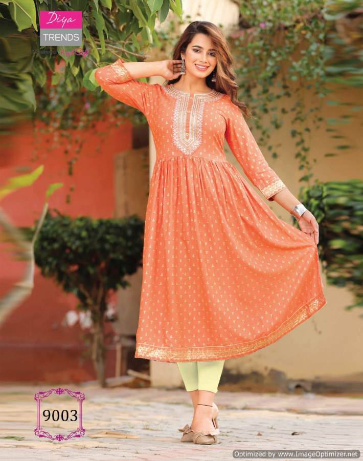 Ethnicity 9 Fancy Ethnic Wear Rayon Designer Kurti Collection